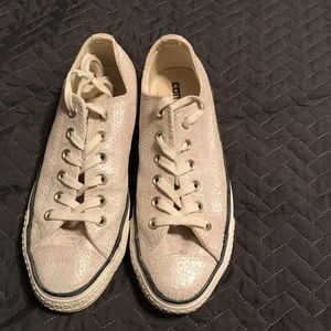 Converse Chuck Taylor iridescent white sneakers